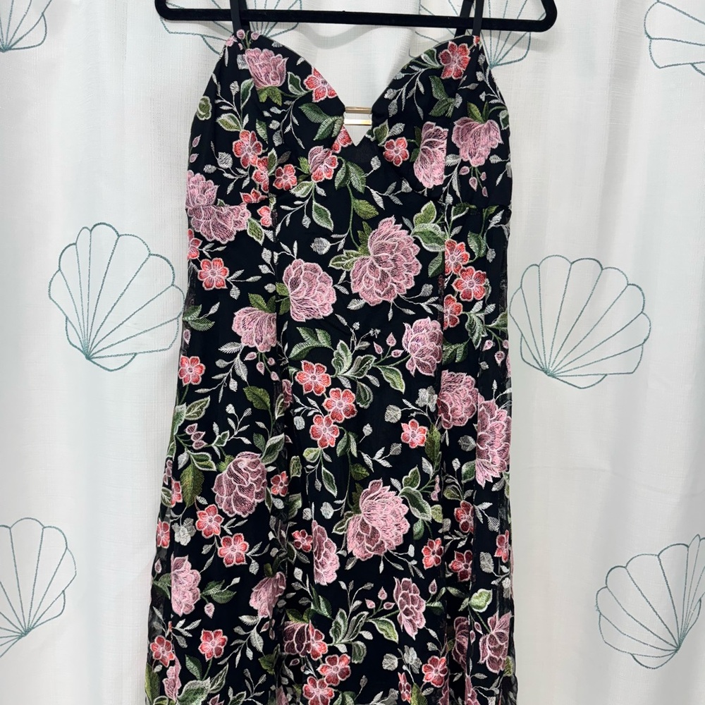Guess Embroidered Fit & Flare Dress